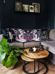 Seance spread on couch