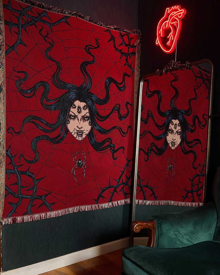 Arachnophobia Woven Blanket