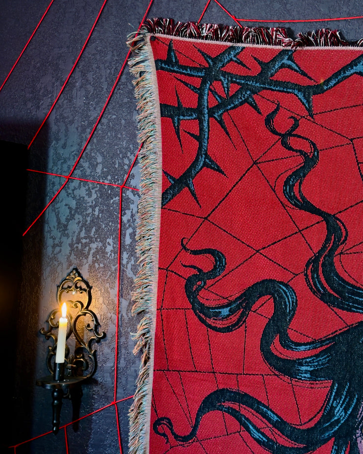 Arachnophobia Woven Blanket