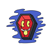 Coffin Enamel Pin