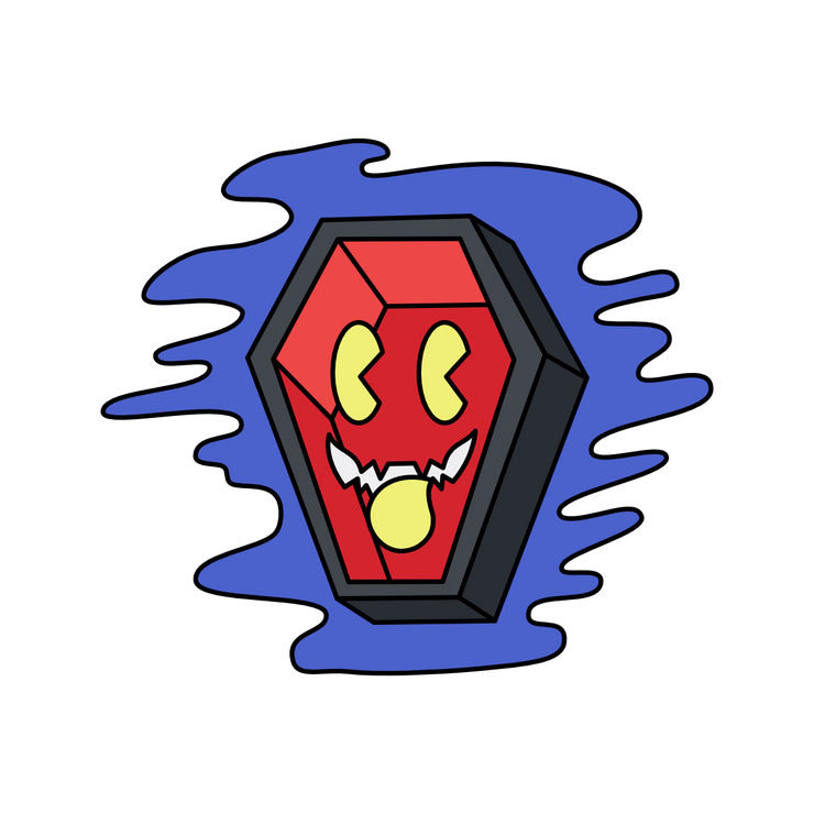 Coffin Enamel Pin