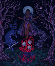 Thirteenth Hour - Moon Witch Woven Blanket