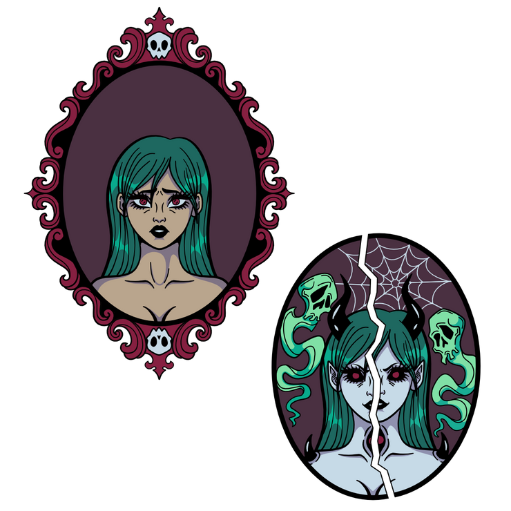 Sinister Reflection Enamel Pin