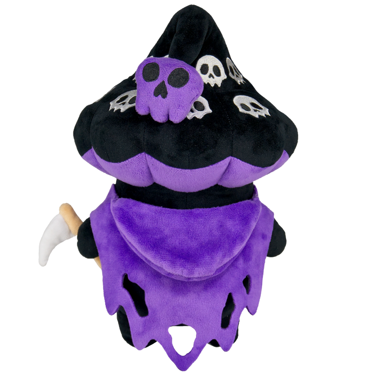 Soot Dark Mushroom Plush | Gothic and Witchy Toy | Grim Reaper and