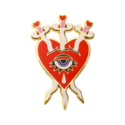 Three of Swords Enamel Pin