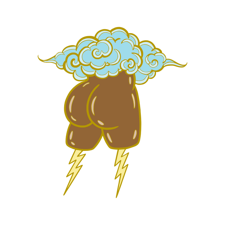 Thunder Thighs Enamel Pin